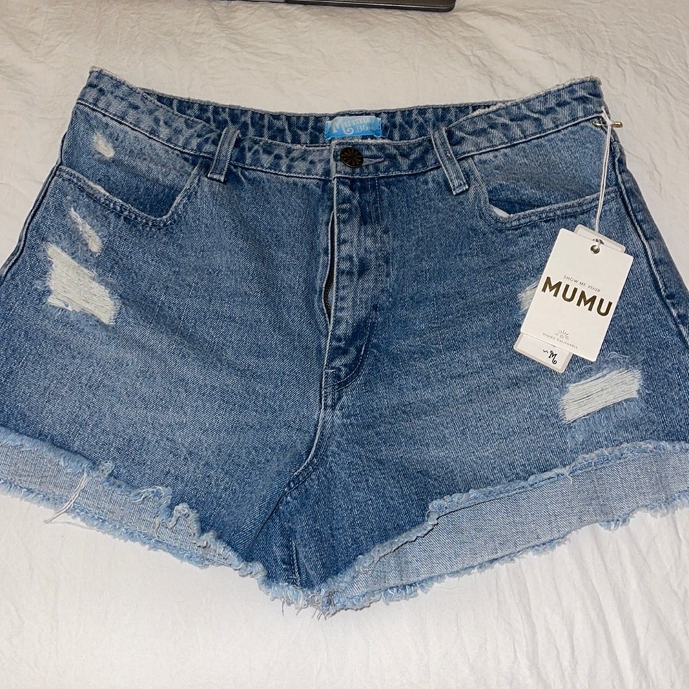 NWT ShowMeYourMuMu Jean Shorts